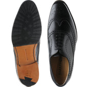 Barker Turing mens hybrid-soled brogues in black calf