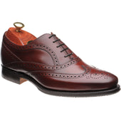 Barker Turing mens hybrid-soled brogues in cherry calf