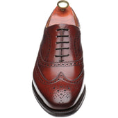 Barker Turing mens hybrid-soled brogues in cherry calf