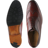 Barker Turing mens hybrid-soled brogues in cherry calf