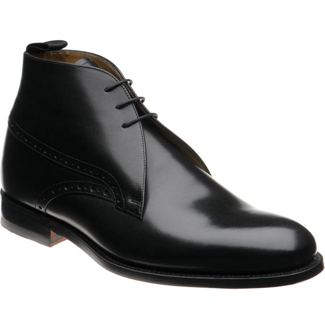Barker Tyne II mens hybrid-soled boots in black calf