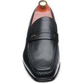 Barker Wesley mens hybrid-soled loafers in black calf