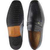 Barker Wesley mens hybrid-soled loafers in black calf