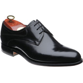 Barker Wickham mens Derby shoes in black polished