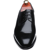 Barker Wickham mens Derby shoes in black polished