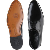 Barker Wickham mens Derby shoes in black polished