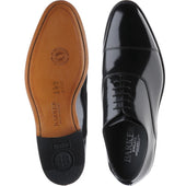 Barker Winsford mens Oxfords in black polished