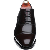 Barker Winsford mens Oxfords in burgundy polished