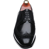 Barker Woodbridge mens brogues in black polished