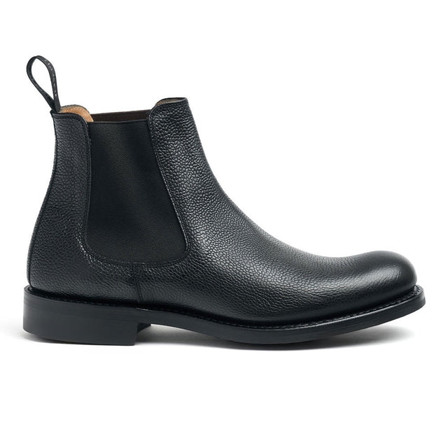 Barnes III R Chelsea Boot in Black Grain Leather