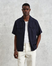 Bartlett Two Tone Linen Short Sleeve Shirt