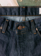 barton broken twill indigo rinse