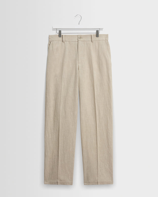 Bayham - Natural Linen-Cotton Relaxed Fit Trousers