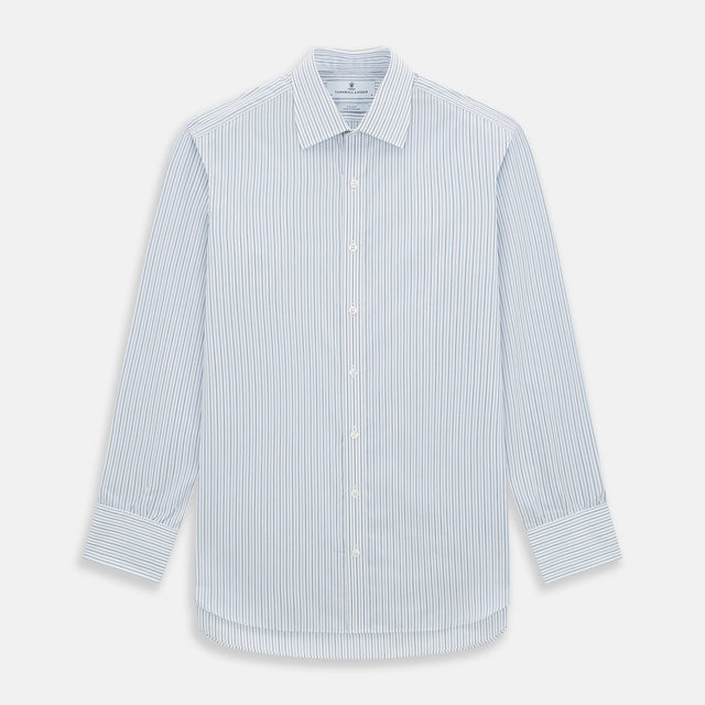 Navy and Blue Shadow Stripe Mayfair Shirt