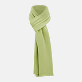 Plain Canary Yellow Cashmere Knitted Scarf