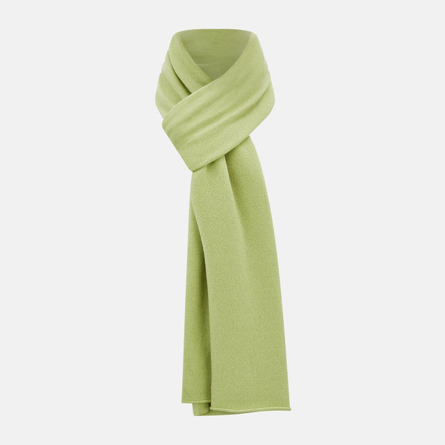 Plain Canary Yellow Cashmere Knitted Scarf