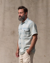 Short Sleeve Lightweight Alaskan Guide Shirt - Indigo Plaid