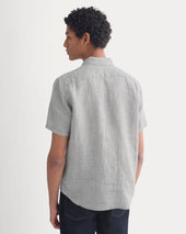 The Classic Short-Sleeve Shirt in Linen | Agave / Bone