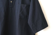 Fujito Henley Neck Shirt Beige Dark Navy Directors Web Shop Powered By Base