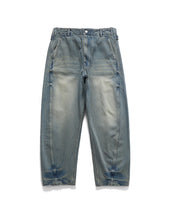 CINCH BACK CURVED PANTS / LIGHT INDIGO
