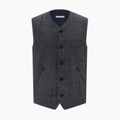 Ash Quilted Linen Herringbone Waistcoat