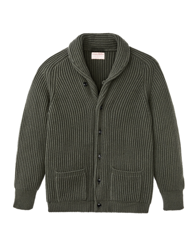 Bristol Cardigan Sweater - Forest Green Heather
