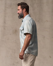 Short Sleeve Lightweight Alaskan Guide Shirt - Indigo Plaid