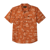 Filson's Washed Short Sleeve Feather Cloth Shirt - Bourbon / Knots