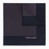 And Pink Stripe Silk Pocket Square