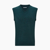 Melange V Neck Cashmere Vest