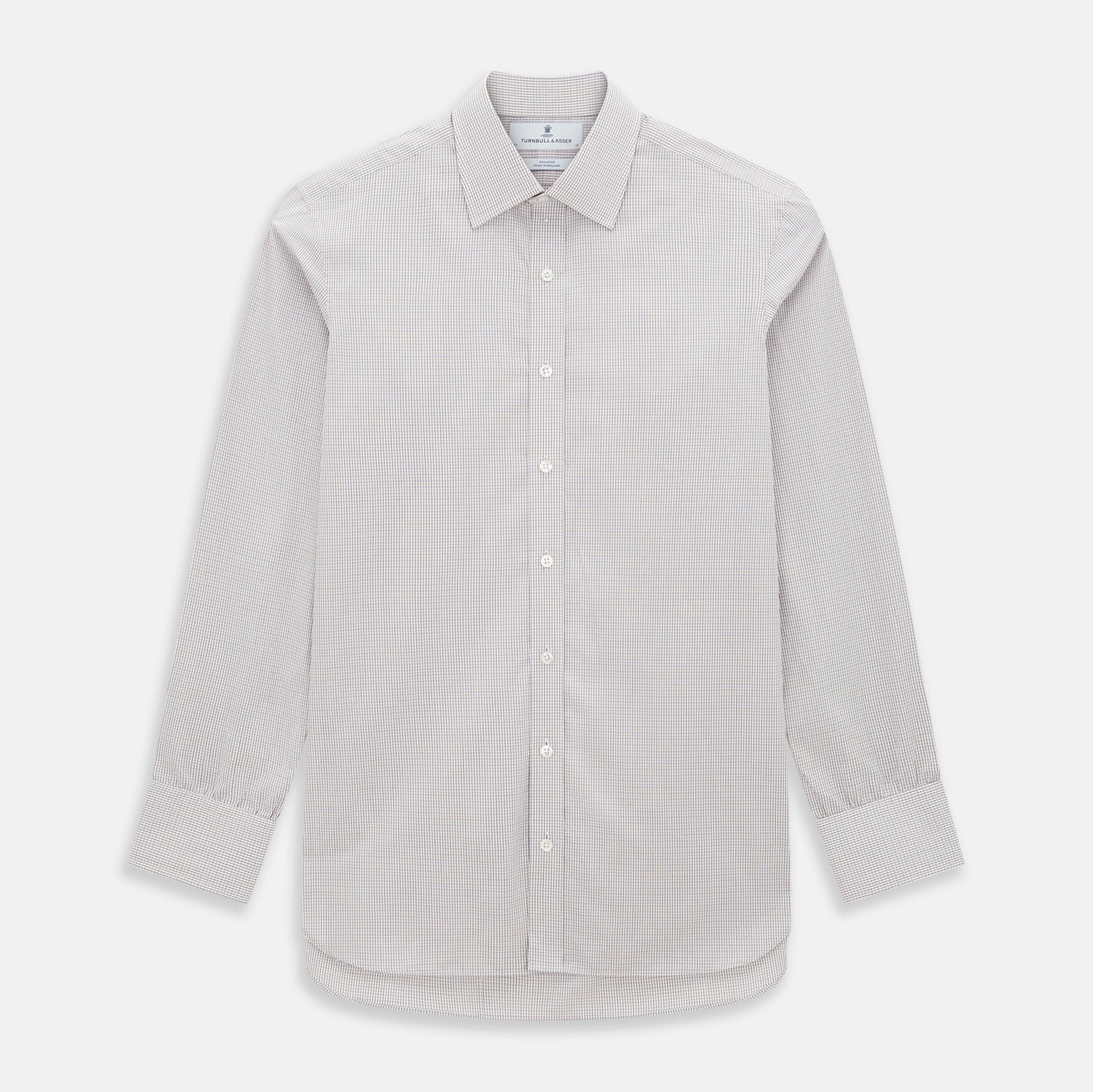 Burgundy Micro Tattersall Check Mayfair Shirt