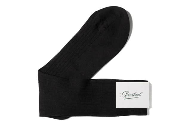 CHAUSSETTES LAINE COTES/NOIR