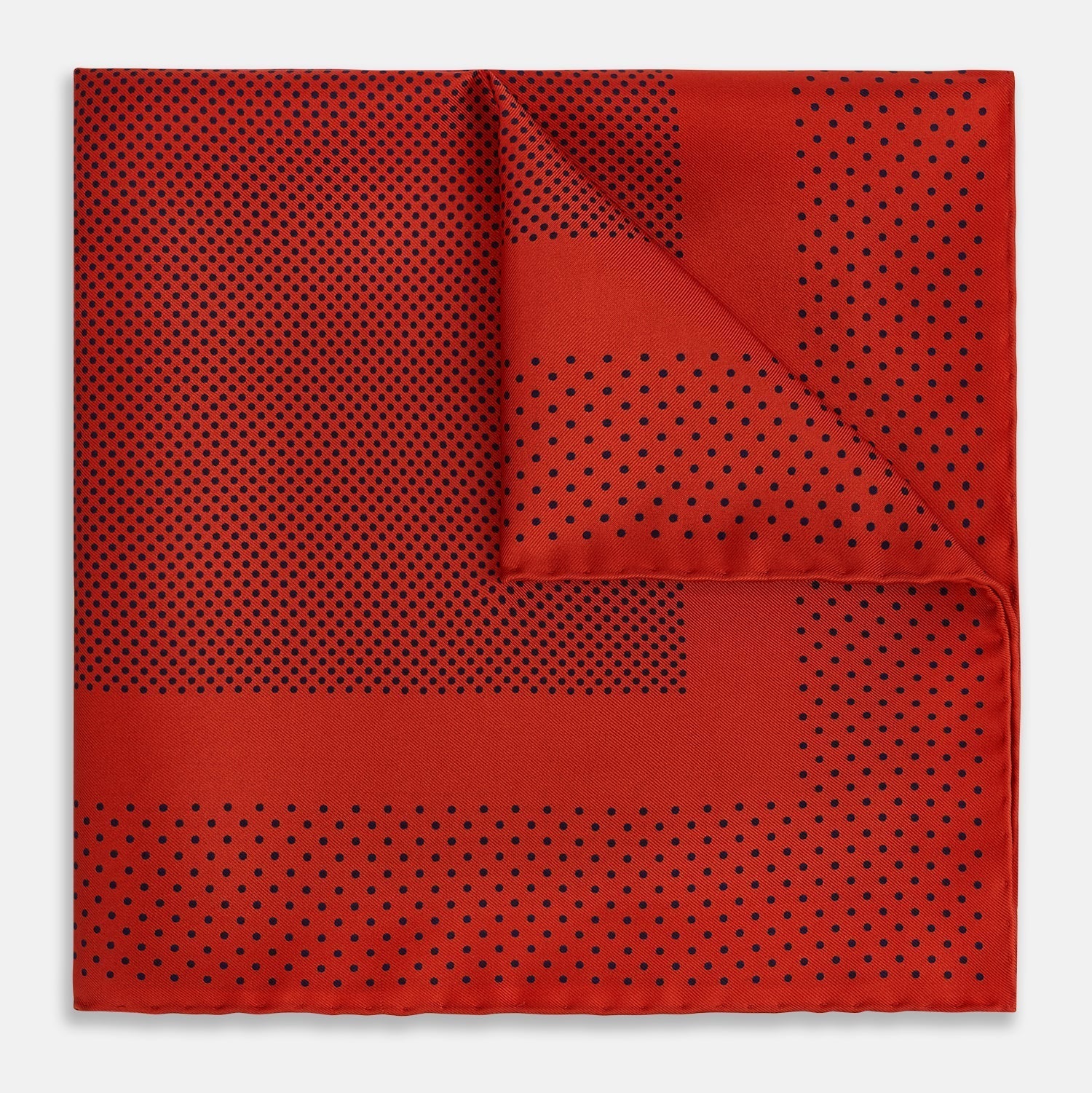 Red Dot Silk Pocket Square