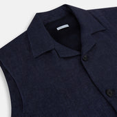 Collared Linen Waistcoat