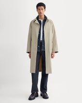 Re:Cycled Nylon Mac Coat | Trench Coat Khaki