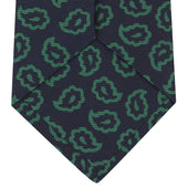 And Green Petal Paisley Silk Tie