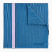 And Lilac Stripe Silk Pocket Square