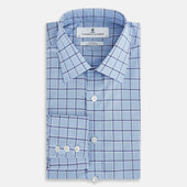 And Navy Windowpane Mayfair Shirt