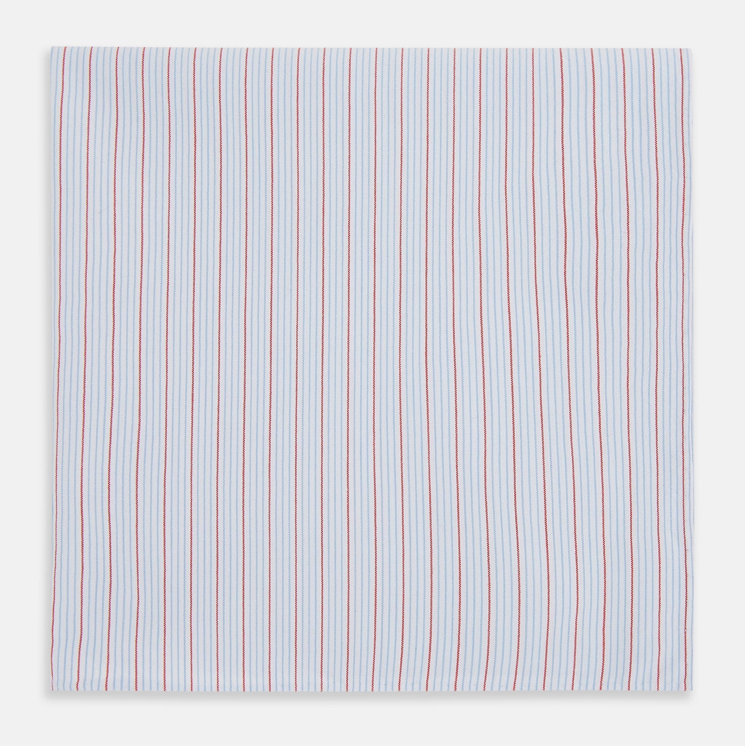 Hand Rolled Red Multi Pinstripe Handkerchief