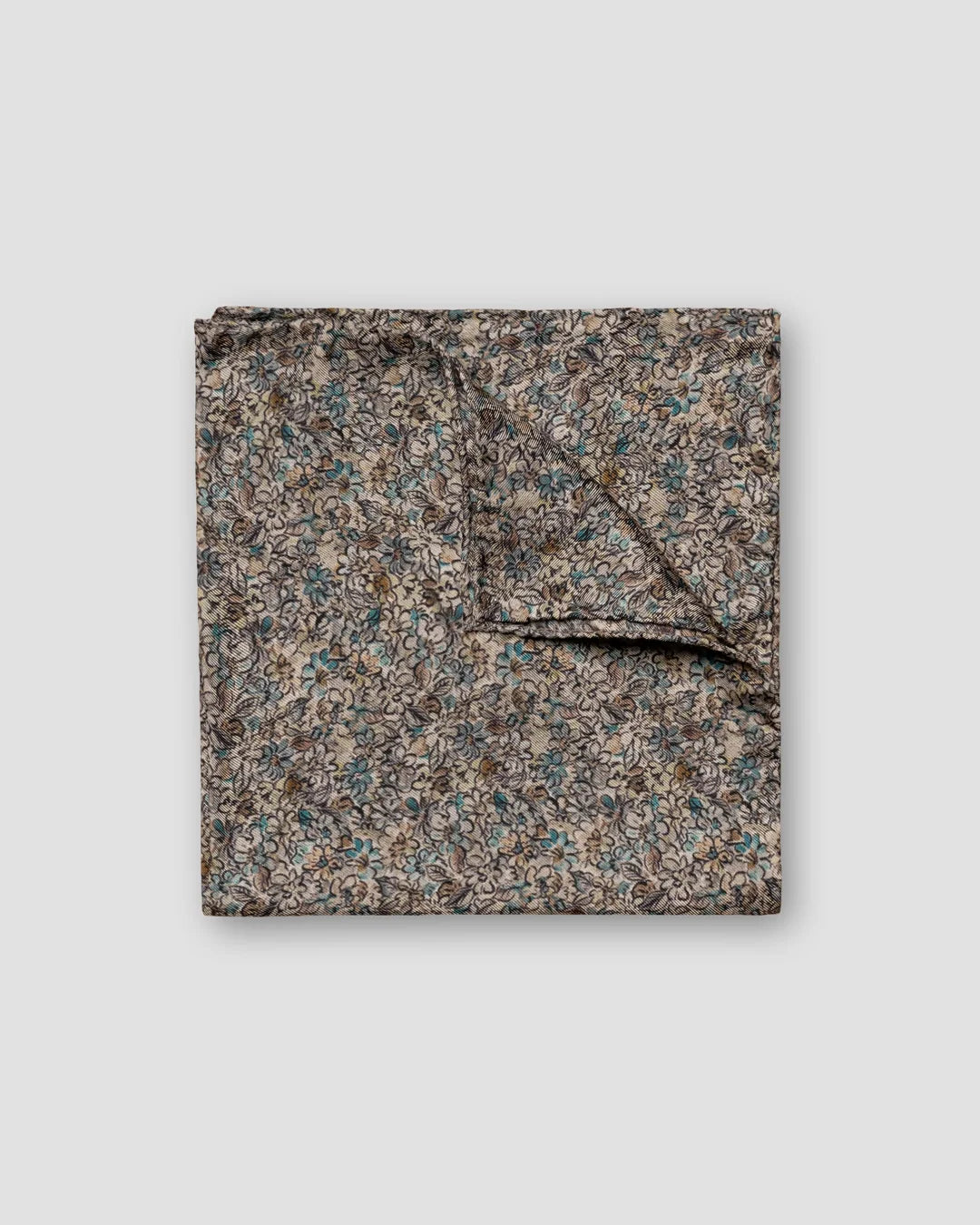 Light Floral Print Silk Pocket Square