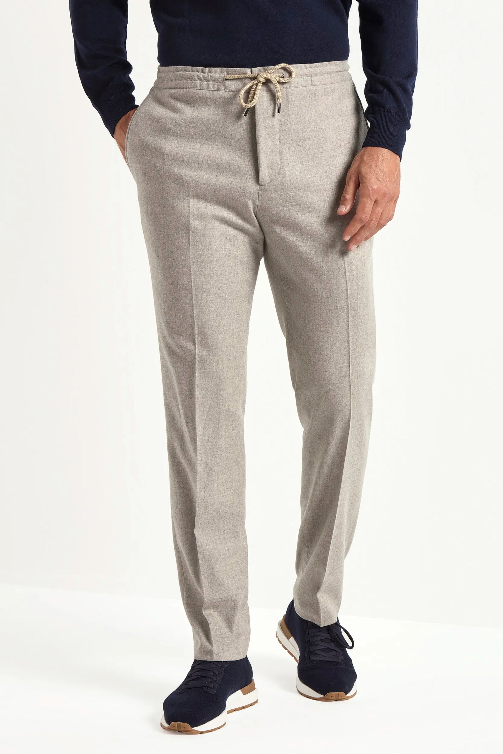 Flannel Alassio Trousers Made In Italy