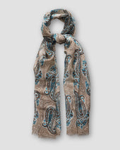 Beige bold paisley scarf