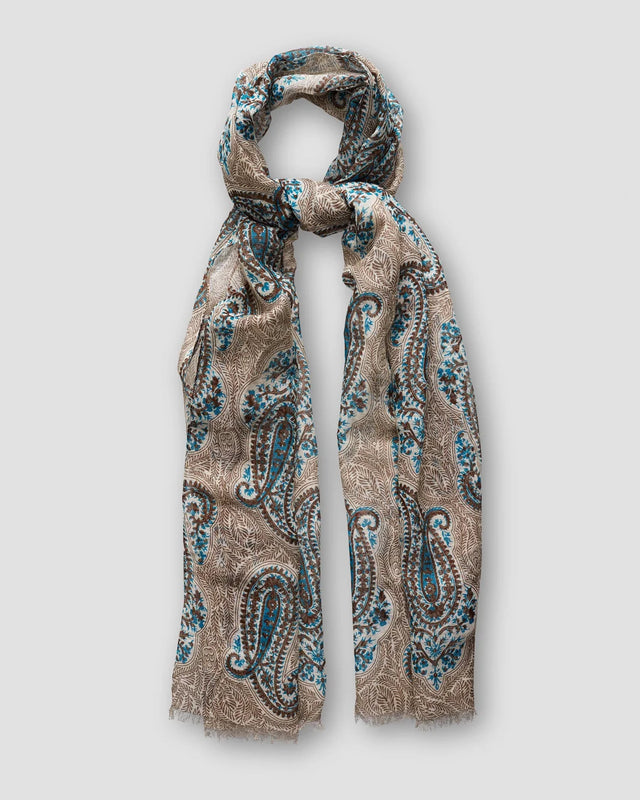 Beige bold paisley scarf