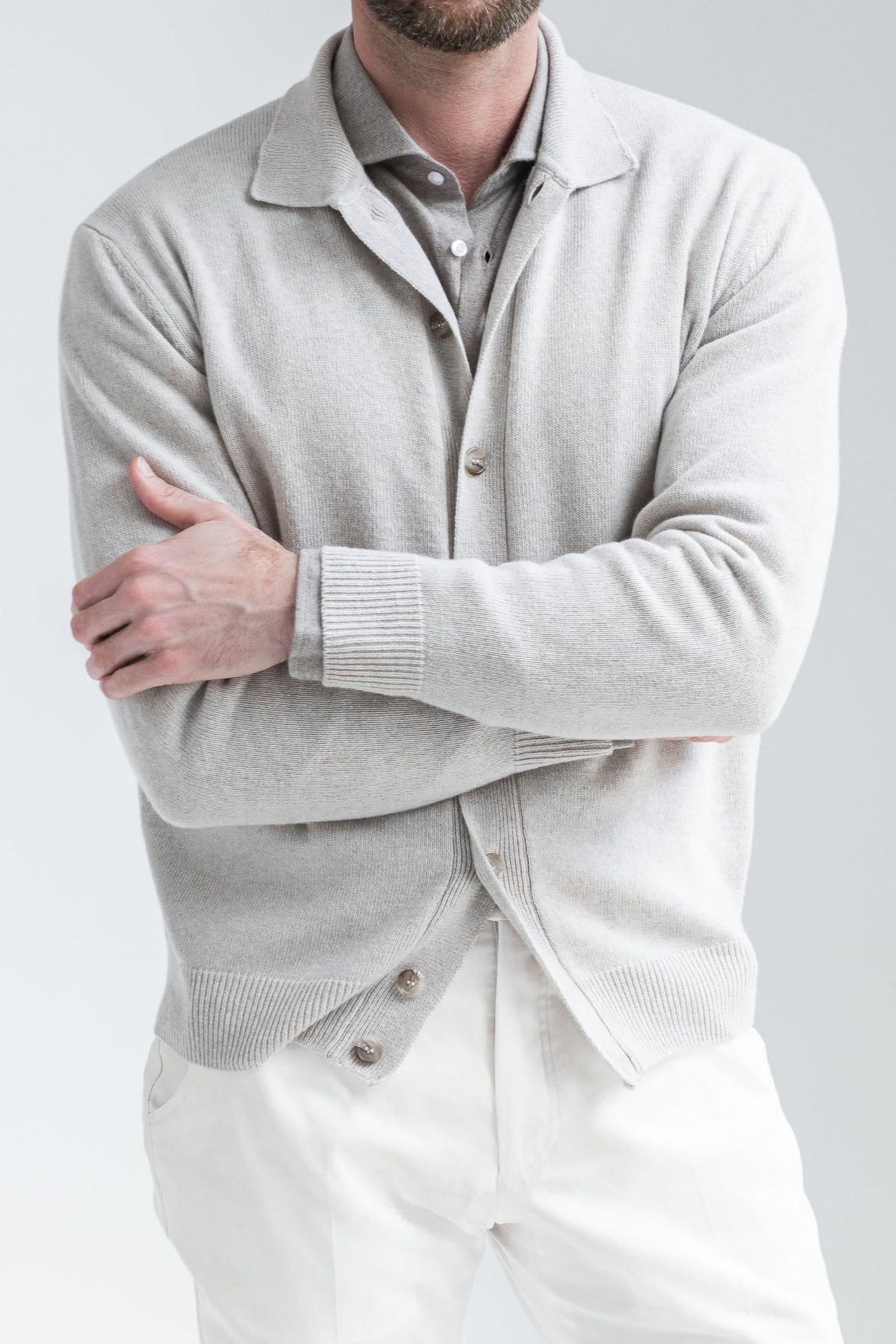 Beige Cardigan Made In Italy