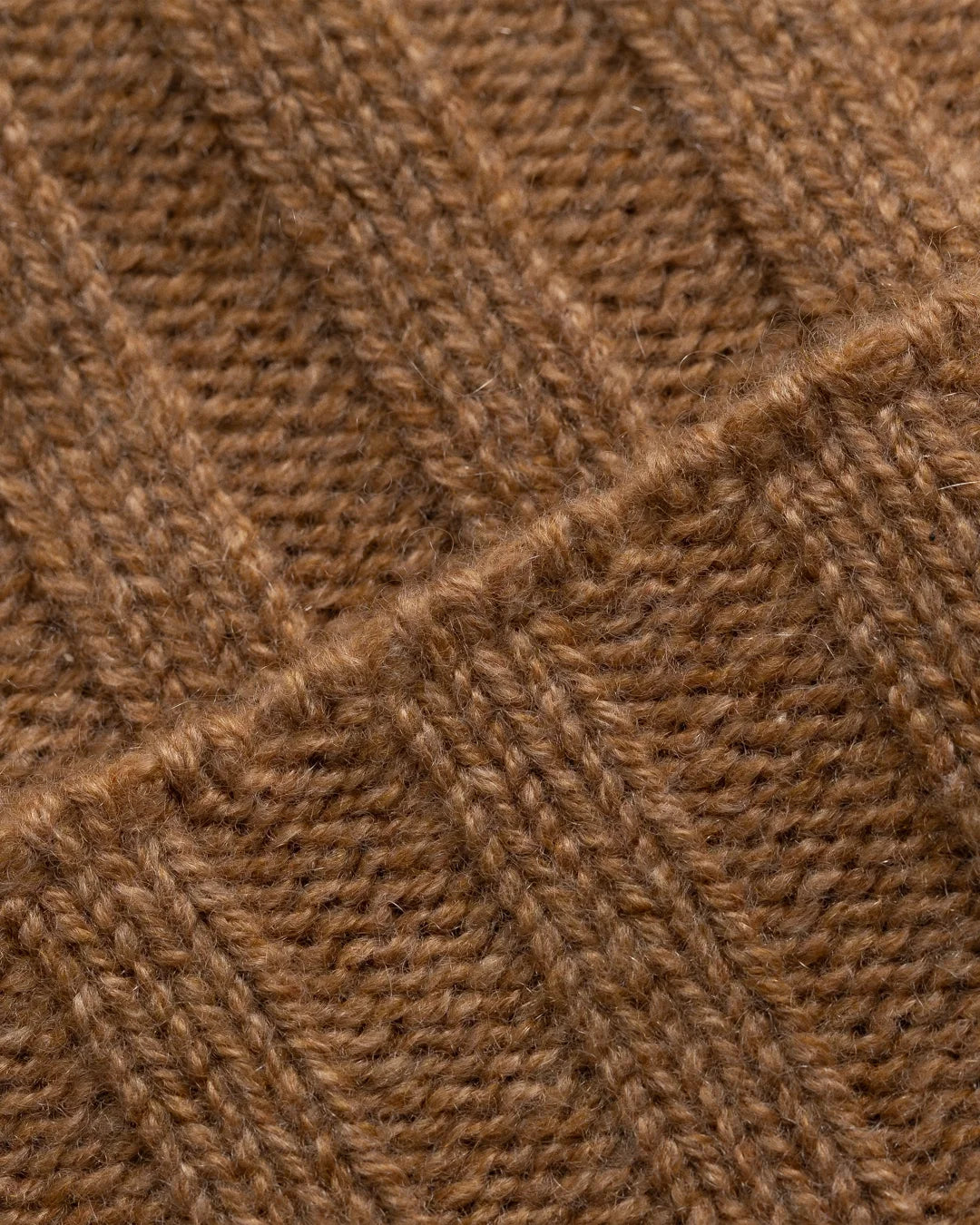 Beige Cashmere Beanie Logo Detail