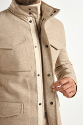 Cashmere Field Jacket Made In Italy