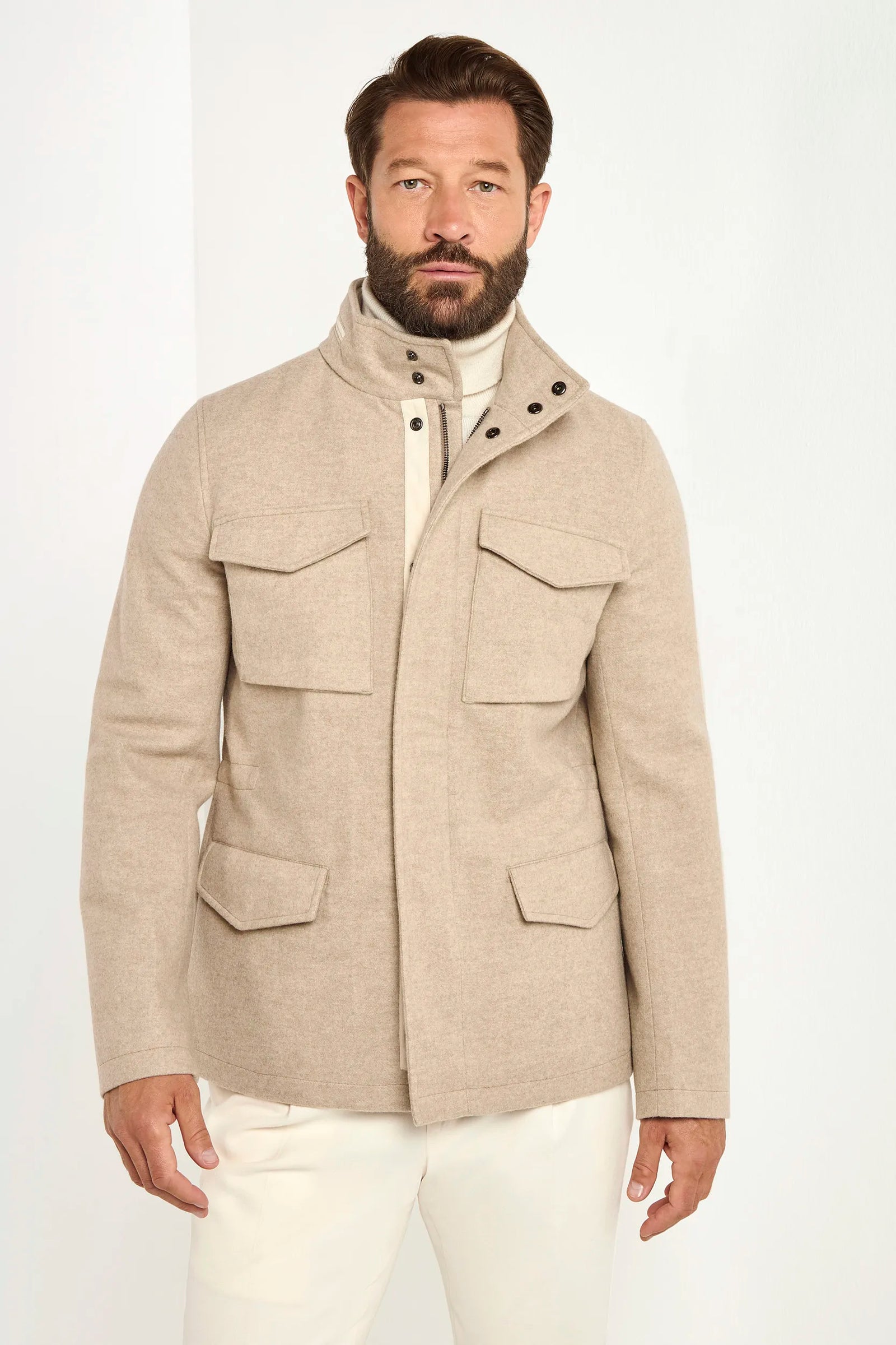 Cashmere Field Jacket Made In Italy