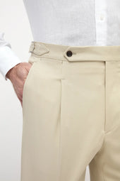 Beige Cotton Shorts Made In Italy