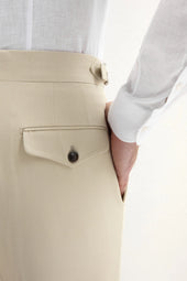 Beige Cotton Shorts Made In Italy