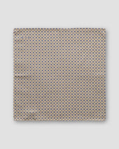 Beige Double–sided Wool Pocket Square